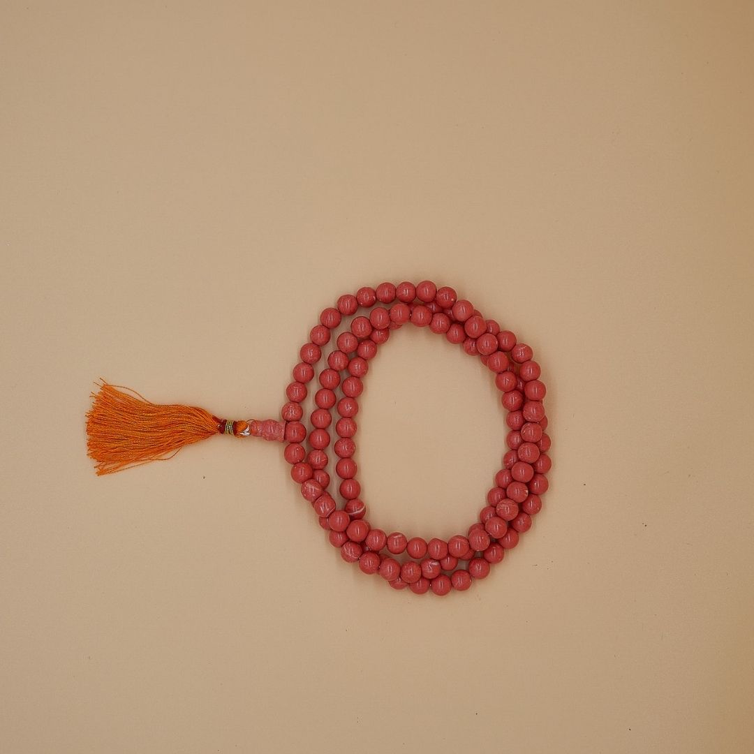 Orange stone Mala