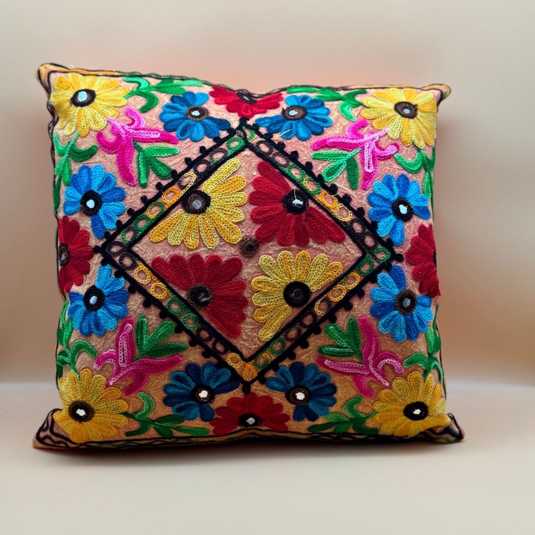 Embroidered Cushion Assorted Colours