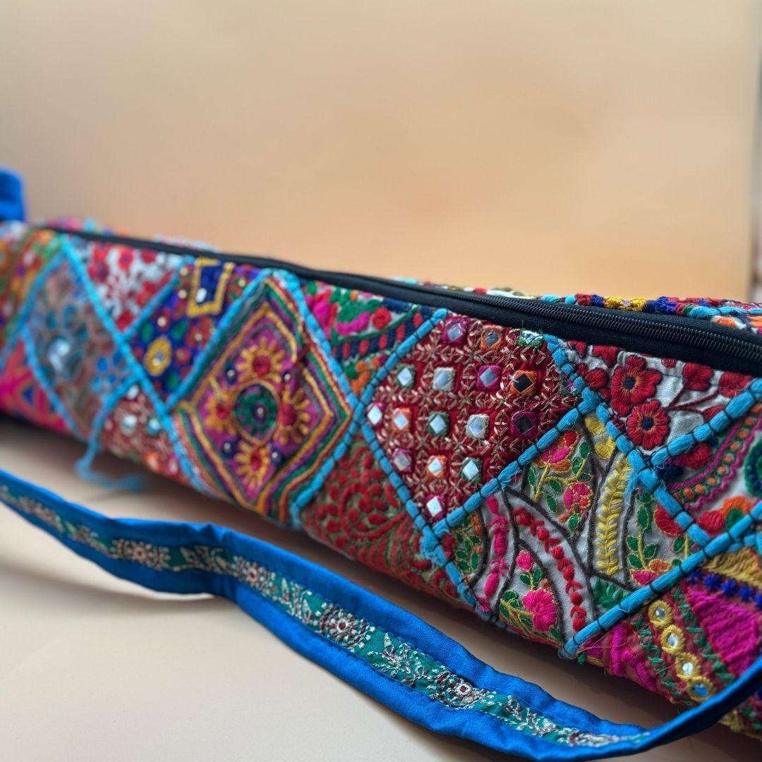 Yoga Mat Embroidered Bag