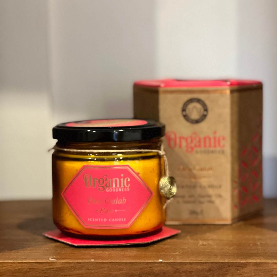 Song of India Organic Goodness Scented Candle - Desi Gulab