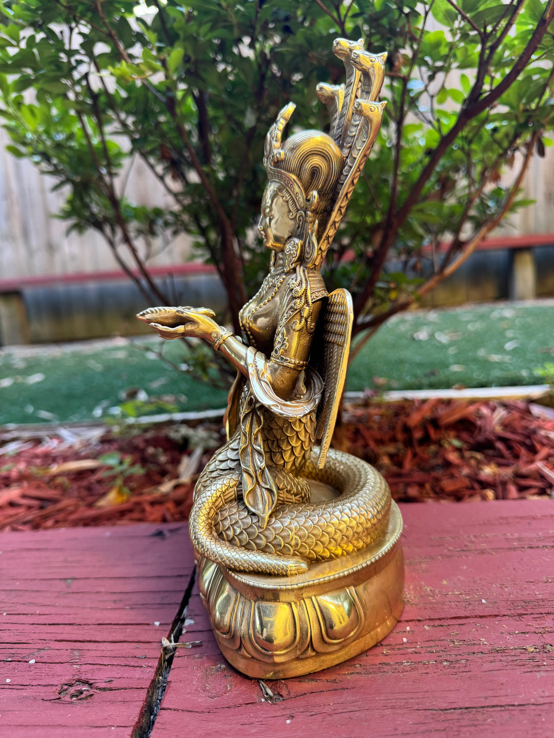 Golden Naga Statue - Large Consecrated