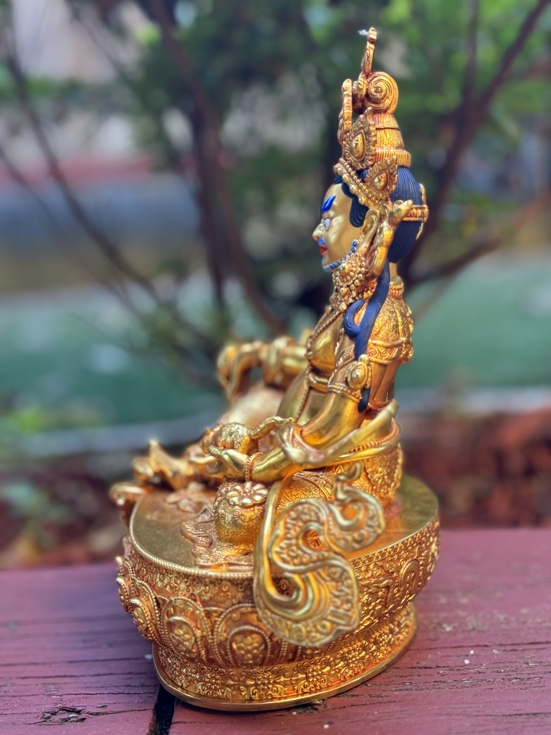 Yellow Dzambhala Statue - 7" inch Medium Consecrated