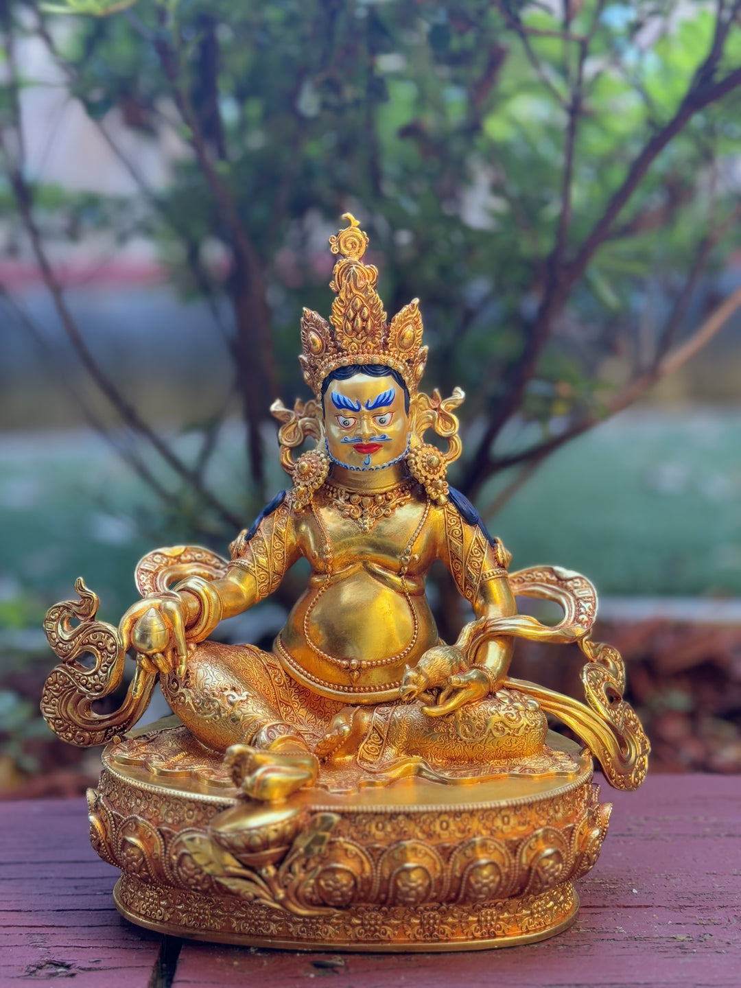 Yellow Dzambhala Statue - 7" inch Medium Consecrated